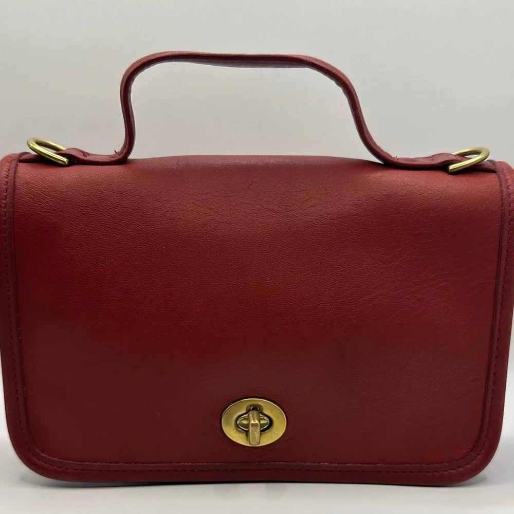 Coach Casino Leather Crossbody Bag, Red 9924 - Picture 2 of 12